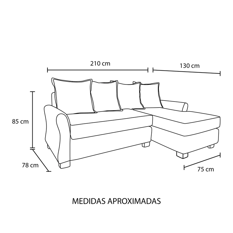 SOFÁ SECCIONAL LIVING FACTORY MONTREAL DERECHO - 8