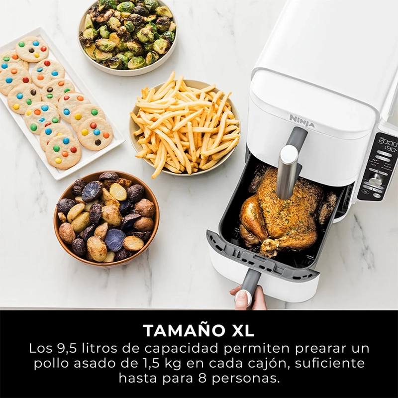 FREIDORA NINJA 9.5L VERTICAL DOUBLE STACK XL SL400EUWH - 11