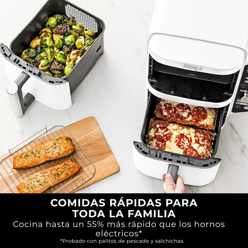 FREIDORA NINJA 9.5L VERTICAL DOUBLE STACK XL SL400EUWH - 12