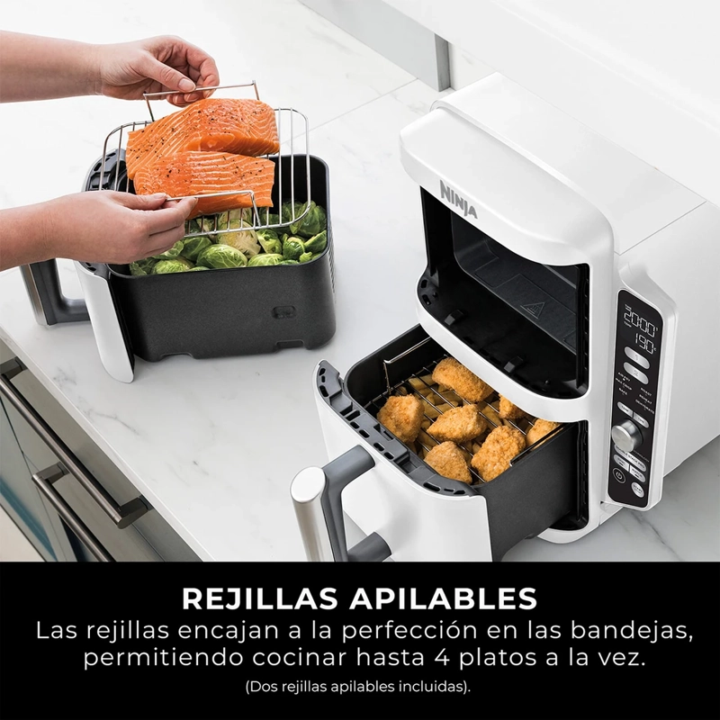 FREIDORA NINJA 9.5L VERTICAL DOUBLE STACK XL SL400EUWH - 5
