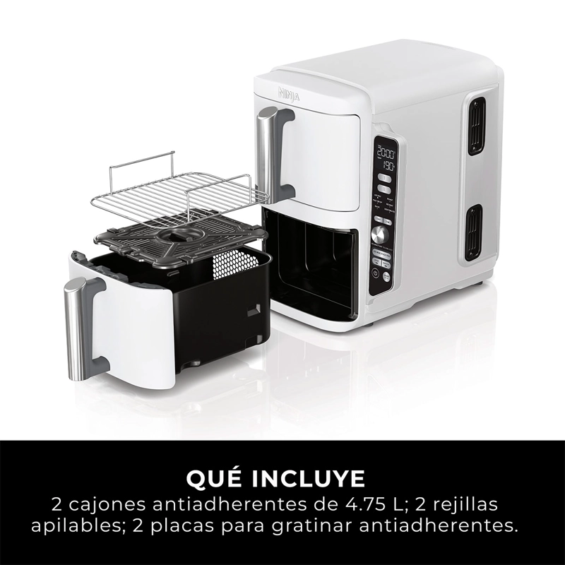 FREIDORA NINJA 9.5L VERTICAL DOUBLE STACK XL SL400EUWH - 9