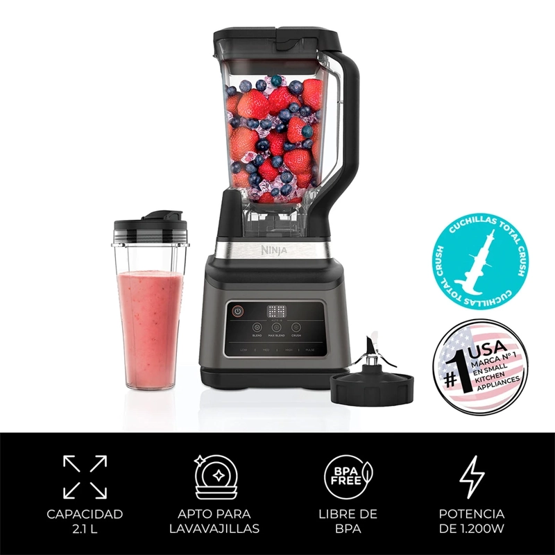LICUADORA NINJA PROFESIONAL 2 EN 1 BN750EU 1200W 2.1L - 4