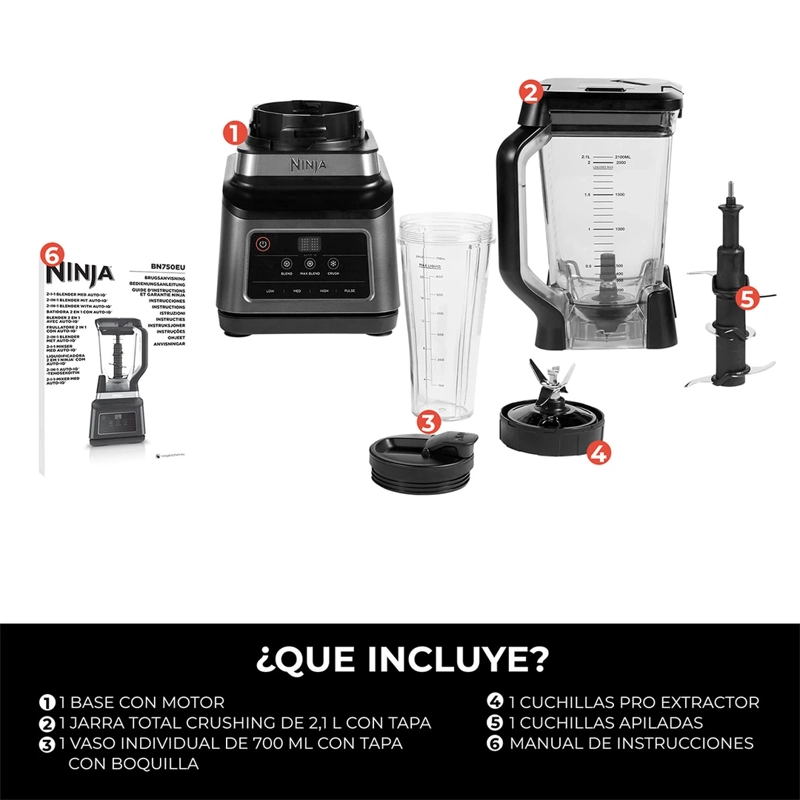 LICUADORA NINJA PROFESIONAL 2 EN 1 BN750EU 1200W 2.1L - 9