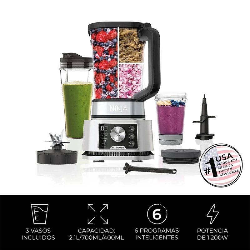 LICUADORA NINJA FOODIE 3 EN 1 CB350EU 1200W 2.1L - 4