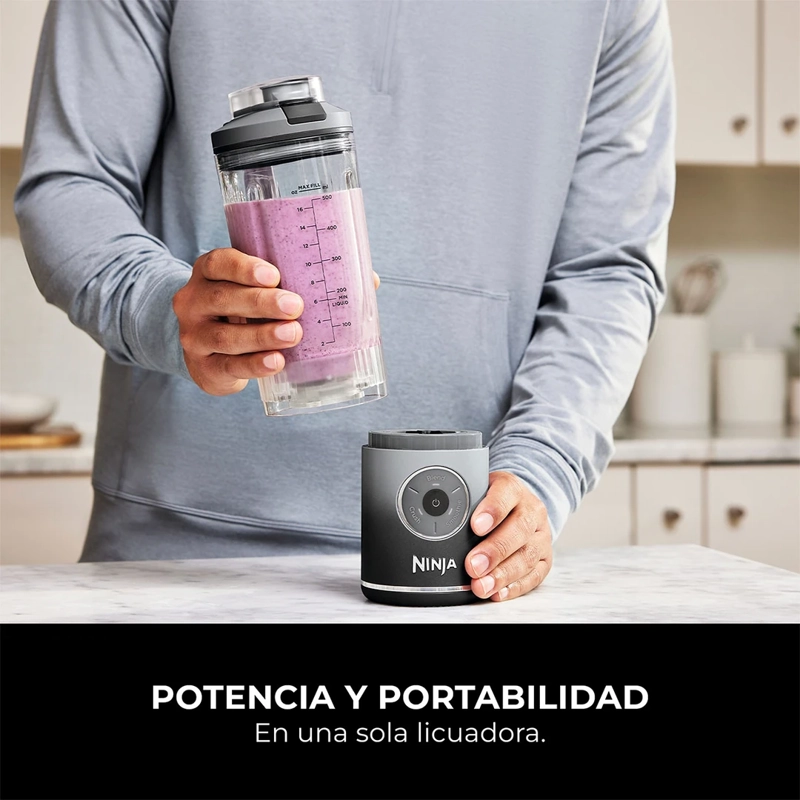 LICUADORA NINJA INDIVIDUAL INALÁMBRICA BLAST MAX BC251EUGY 100W 570ML - 6
