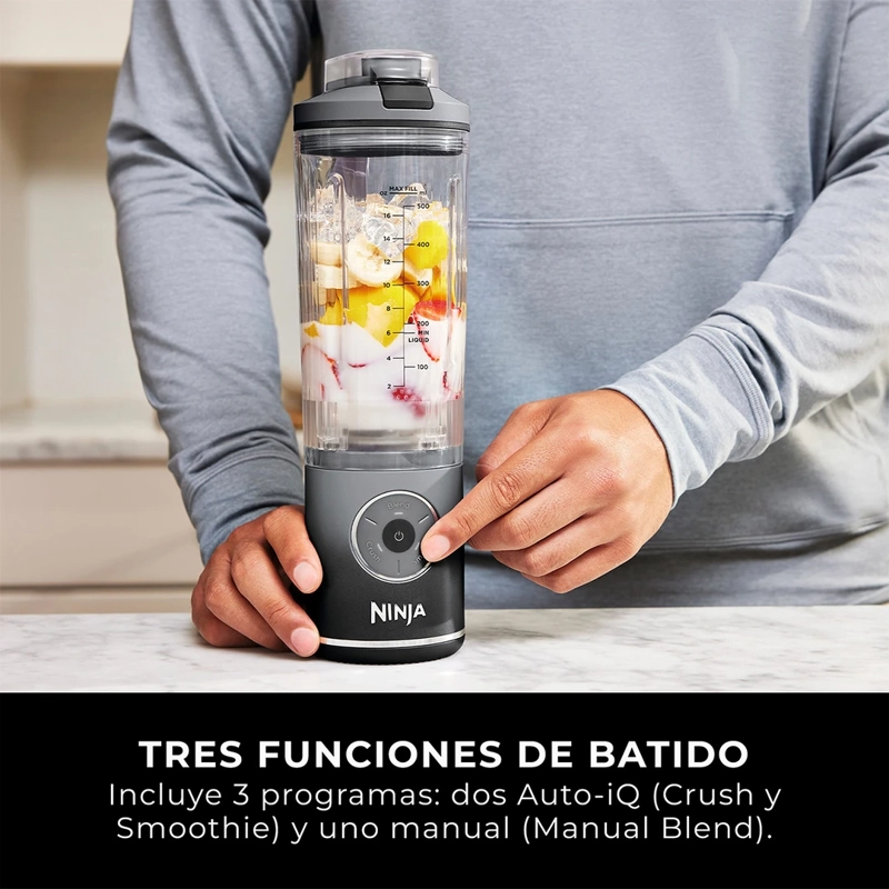 LICUADORA NINJA INDIVIDUAL INALÁMBRICA BLAST MAX BC251EUGY 100W 570ML - 7