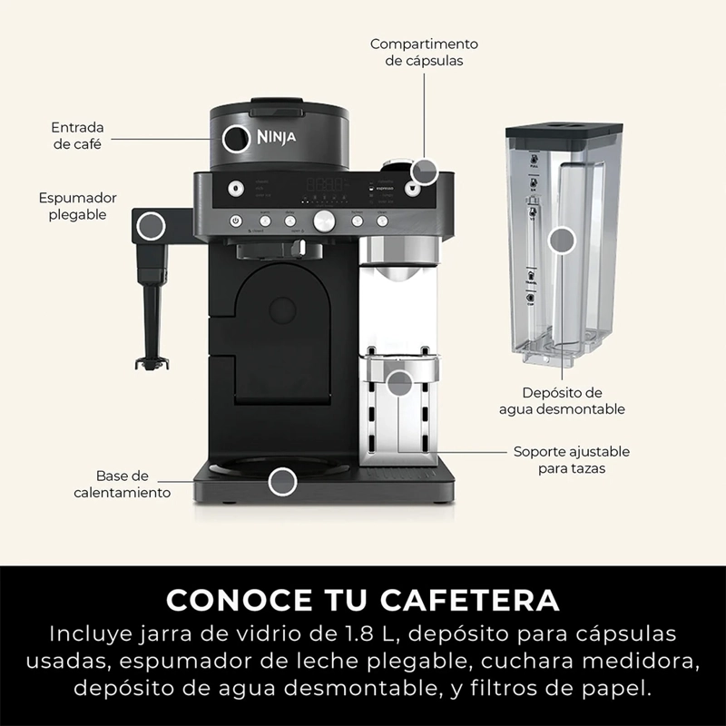 CAFETERA NINJA GOTEO 2 EN 1 PRESTIGE DUALBREW CFN802EU - 15