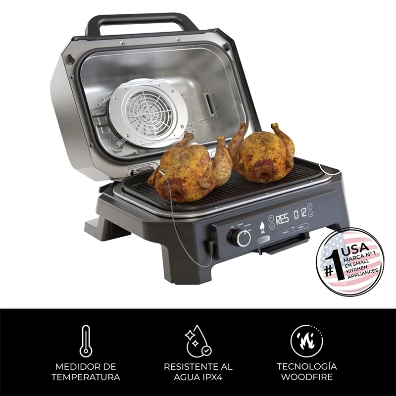 PARRILLA ELÉCTRICA NINJA WOODFIRE PRO XL OG850EU - 4
