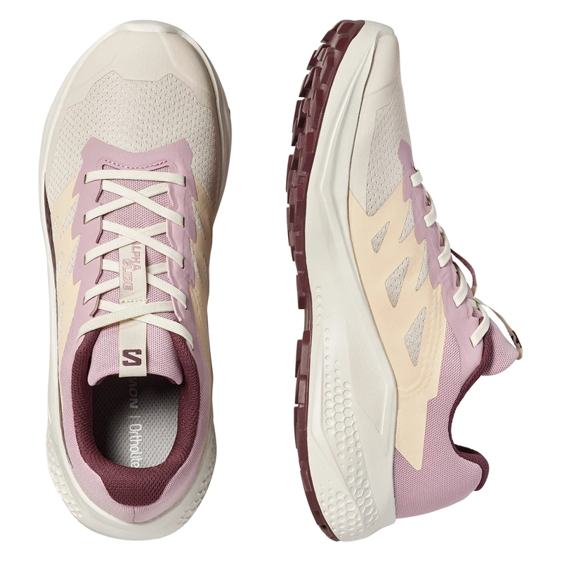 ZAPATILLAS MUJER SALOMON TRAIL RUNNING CREMA ALPHAGLIDE - 5