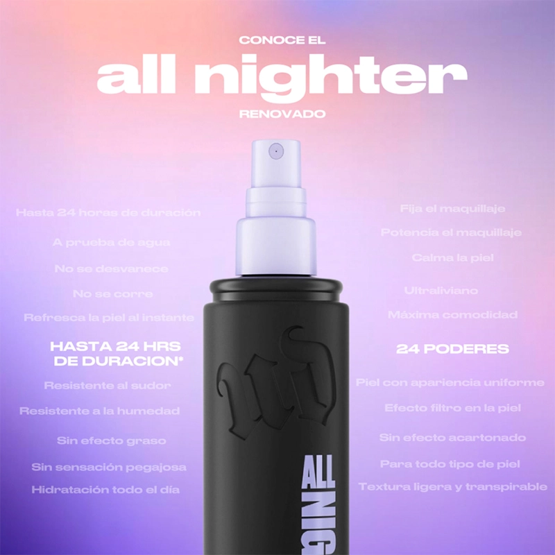 FIJADOR DE MAQUILLAJE URBAN DECAY ALL NIGHTER JUMBO 240ML - 3