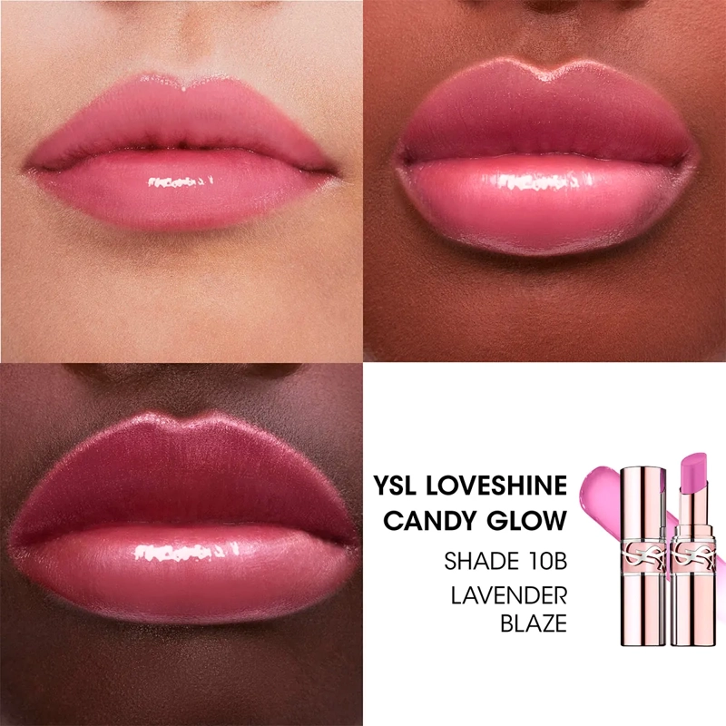 BÁLSAMO LABIAL YVES SAINT LAURENT LOVESHINE CANDY GLOW 10B LAVANDER BLAAZE - 5
