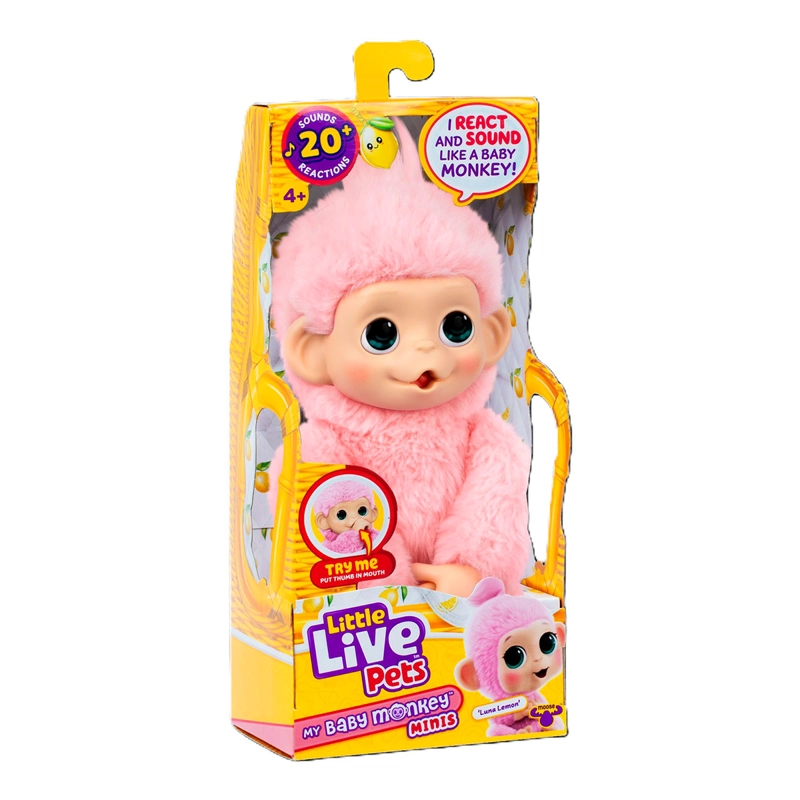 PELUCHE LITTLE LIVE PETS BABY MONEKY LUNA LEMON - 5