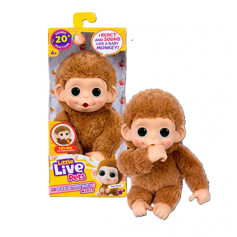 PELUCHE LITTLE LIVE PETS BABY MONEKY PEPI PEACH - 1