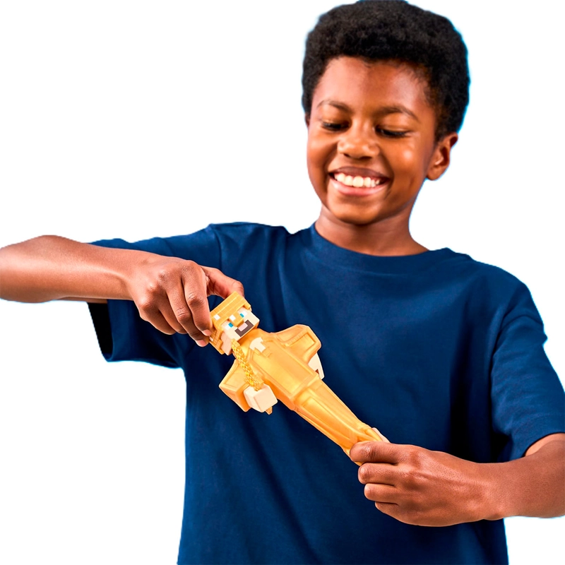 FIGURA DE ACCIÓN GOO JIT ZU MINECRAFT GOLD STEVE - 3