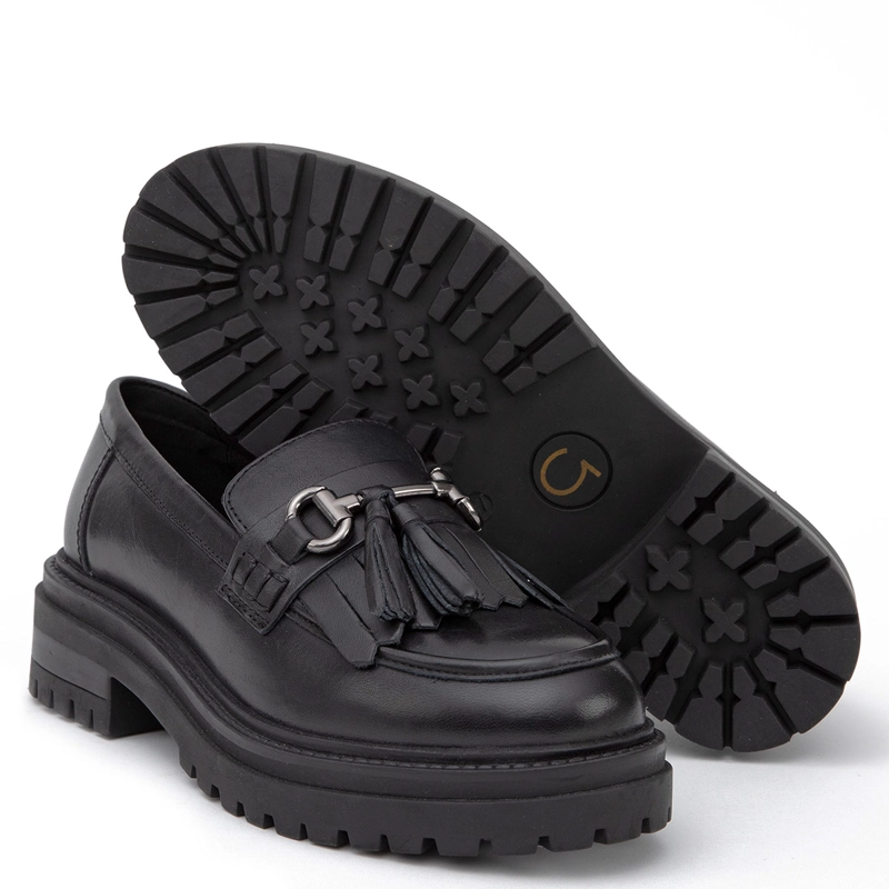 MOCASINES MUJER GACEL NEGRO TIMOTHY CUERO - 5