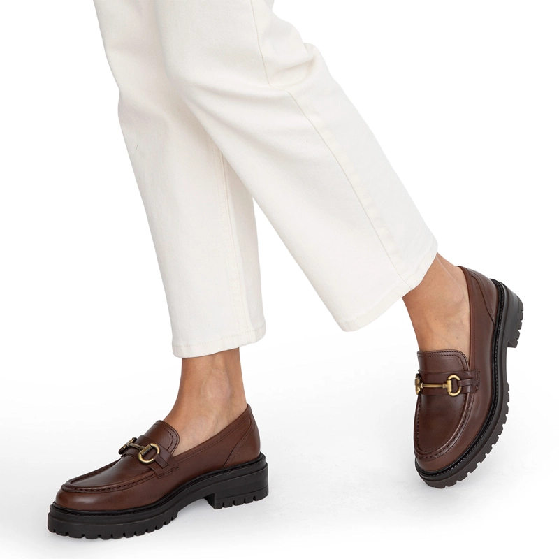 MOCASINES MUJER GACEL BURDEO TIMOTHY CUERO - 2