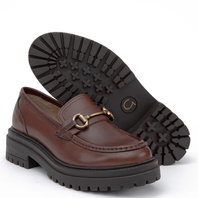MOCASINES MUJER GACEL BURDEO TIMOTHY CUERO - 5