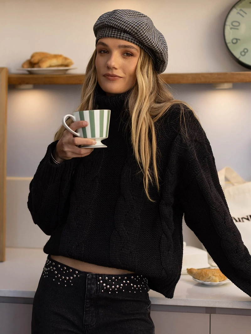SWEATER MUJER RAINDOOR TRENZADO - 1