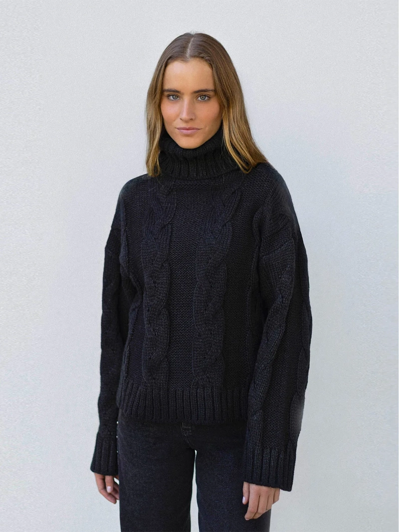 SWEATER MUJER RAINDOOR TRENZADO - 1