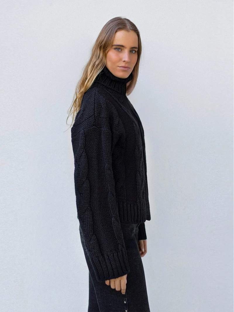 SWEATER MUJER RAINDOOR TRENZADO - 2
