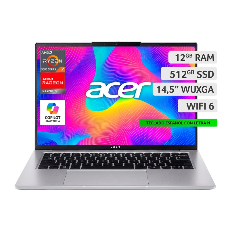 NOTEBOOK ACER ASPIRE LITE AL14-43P-R1D8-3 AMD RYZEN 7 12GB RAM 512GB SSD 14.5” - 1