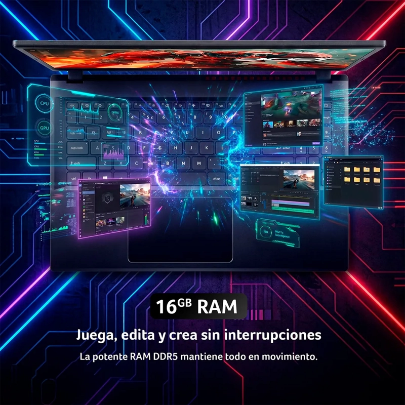 NOTEBOOK ACER NITRO V ANV15-41-R6HJ-2 AMD RYZEN 5 16GB RAM 512GB SSD NVIDIA RTX 3050 15.6” - 8