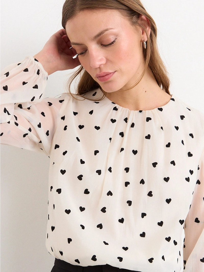 BLUSA MUJER IO MANGA LARGA PRINT - 3