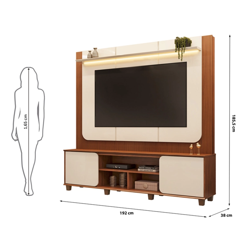 CENTRO DE ENTRETENIMIENTO DI PORETTI DESIGN NOAH 65" CAFÉ - 5