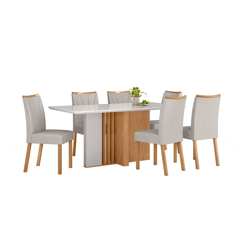 JUEGO DE COMEDOR DI PORETTI DESIGN ASTRID 6 SILLAS GRIS - 2
