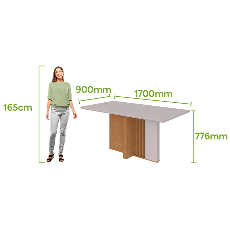 JUEGO DE COMEDOR DI PORETTI DESIGN ASTRID 6 SILLAS GRIS - 3