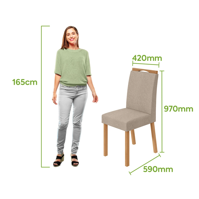 JUEGO DE COMEDOR DI PORETTI DESIGN NEVADA 8 SILLAS BEIGE - 3