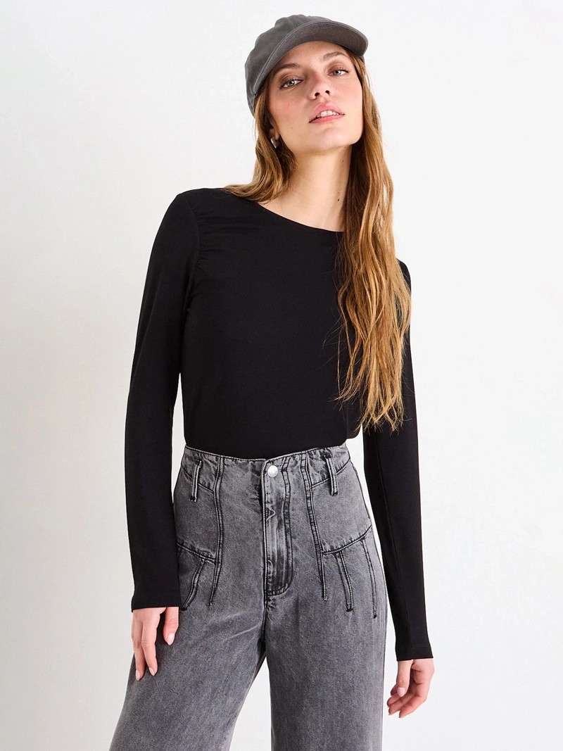 POLERA MUJER IO MANGA LARGA LISA - 1