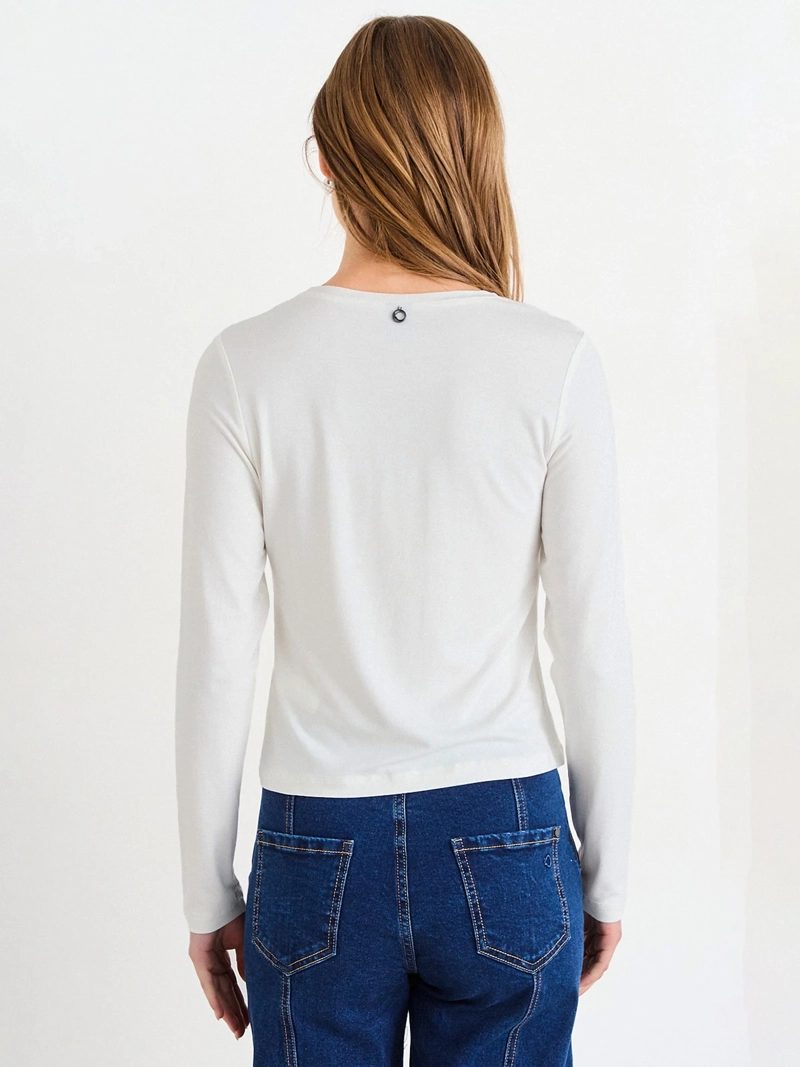 POLERA MUJER IO MANGA LARGA LISA - 2