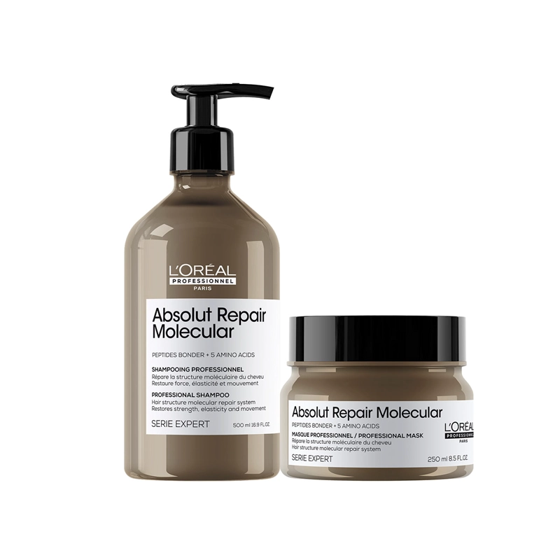 SET LOREAL PROFESSIONNEL ABSOLUT REPAIR MOLECULAR SHAMPOO 500ML+MÁSCARA 250ML - 1