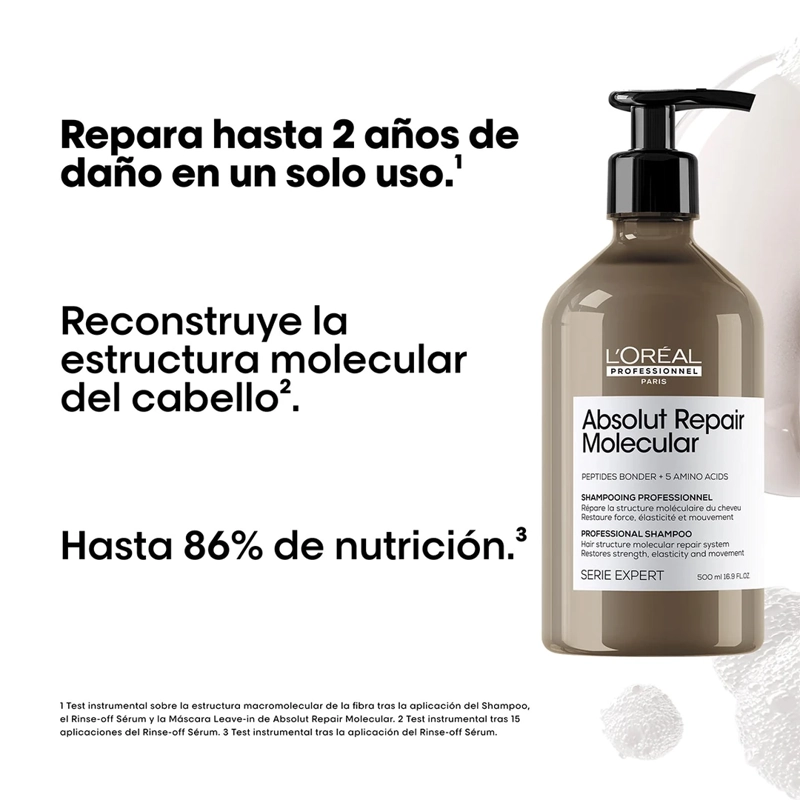 SET LOREAL PROFESSIONNEL ABSOLUT REPAIR MOLECULAR SHAMPOO 500ML+MÁSCARA 250ML - 2