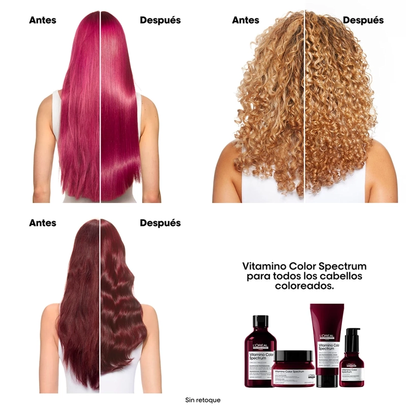 SET LOREAL PROFESSIONNEL VITAMINO COLOR SPECTRUM SHAMPOO 500ML+MÁSCARA 250ML - 4