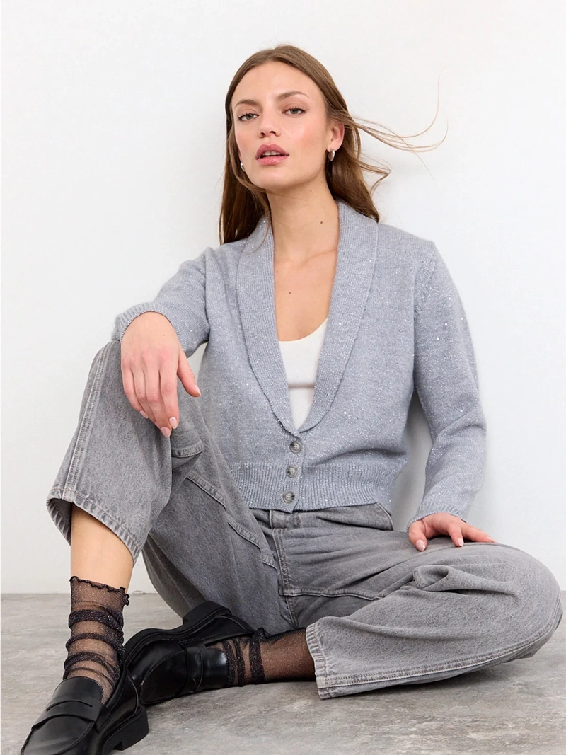 CARDIGAN MUJER IO LISO - 5