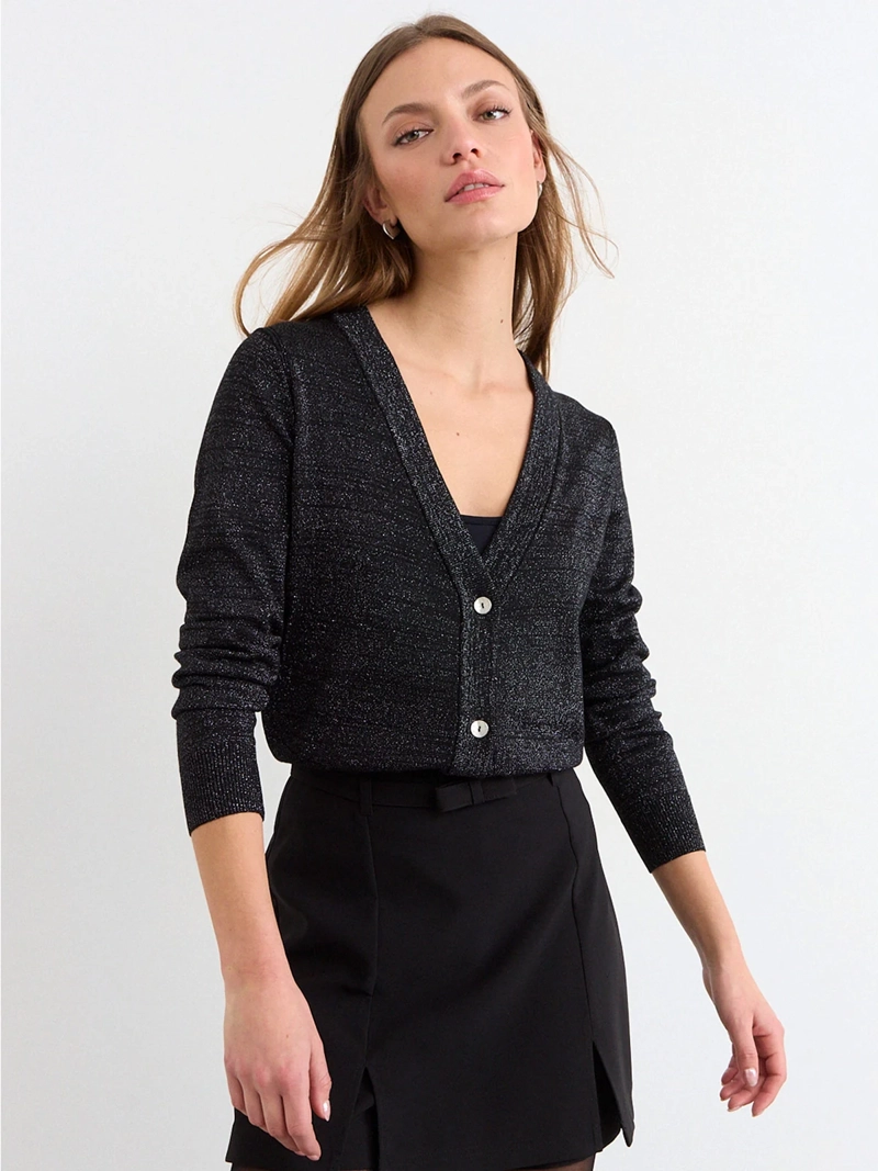 CARDIGAN MUJER IO LISO - 1
