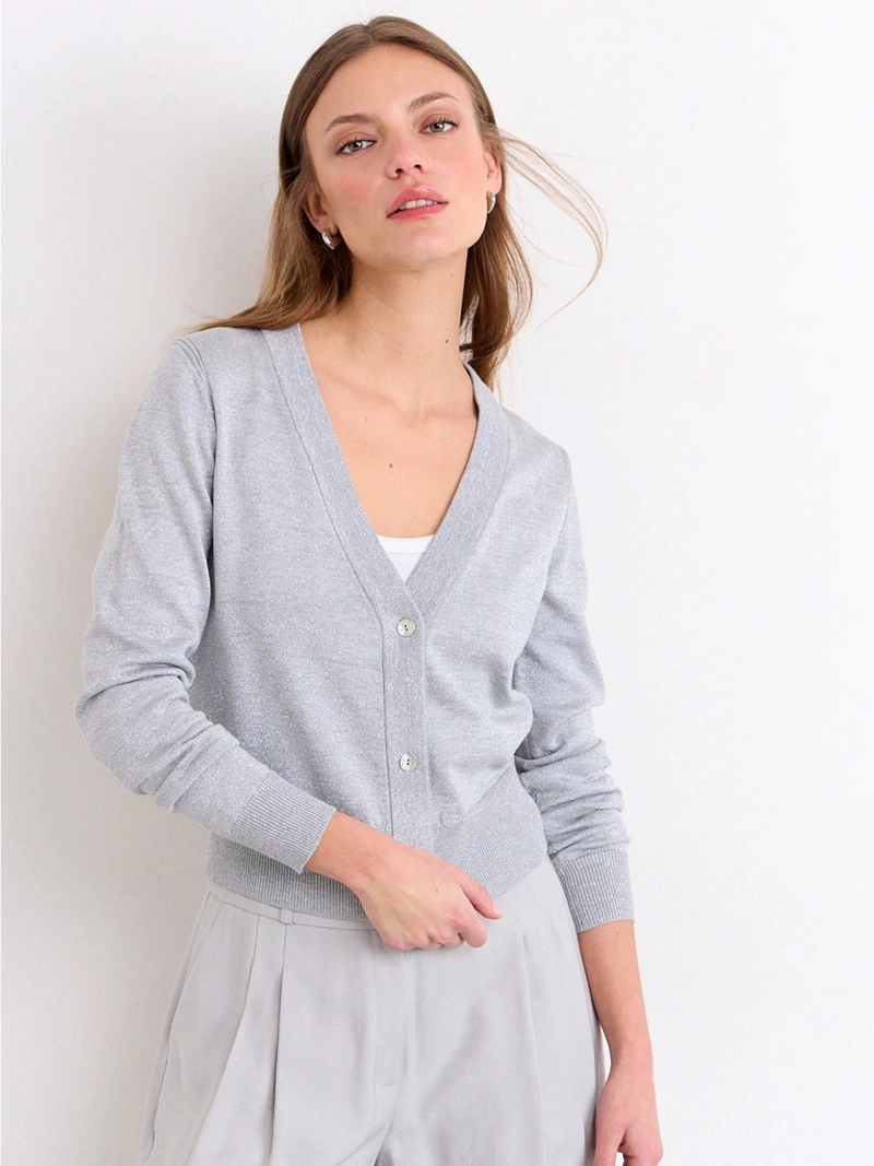 CARDIGAN MUJER IO LISO - 1