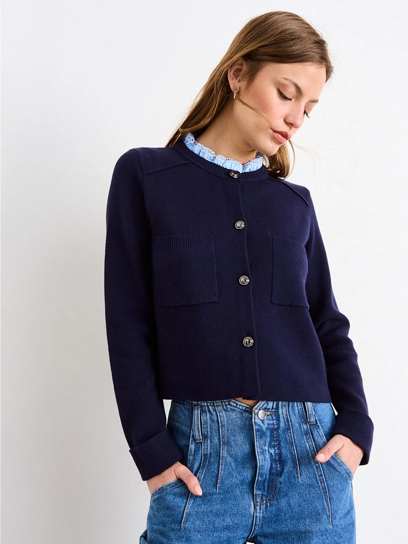 CARDIGAN MUJER IO LISO - 1