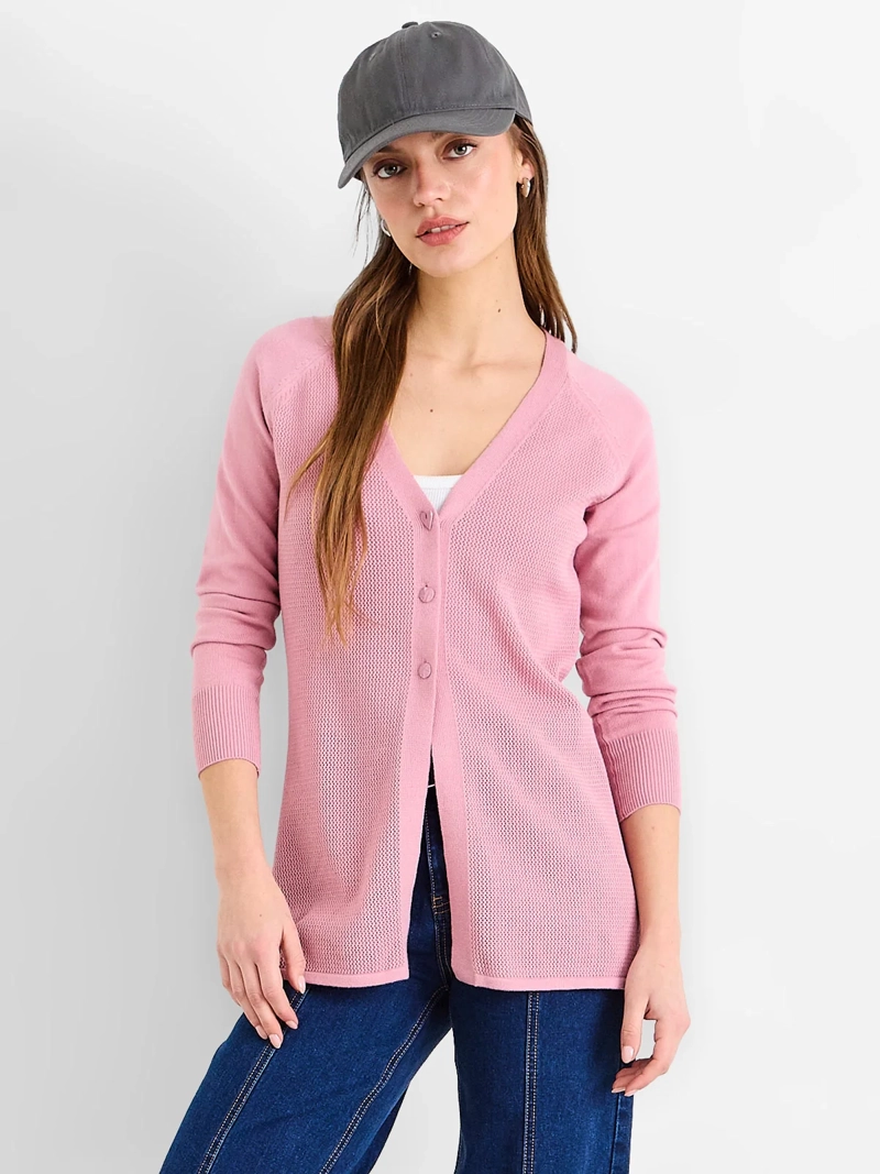 CARDIGAN MUJER IO LISO - 1