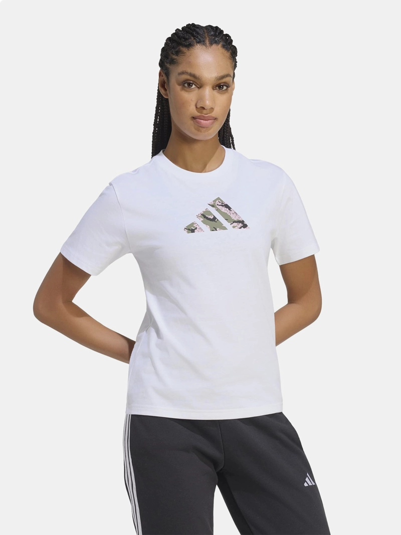 POLERA MUJER ADIDAS ESTAMPADO CAMUFLAJE ALGODÓN