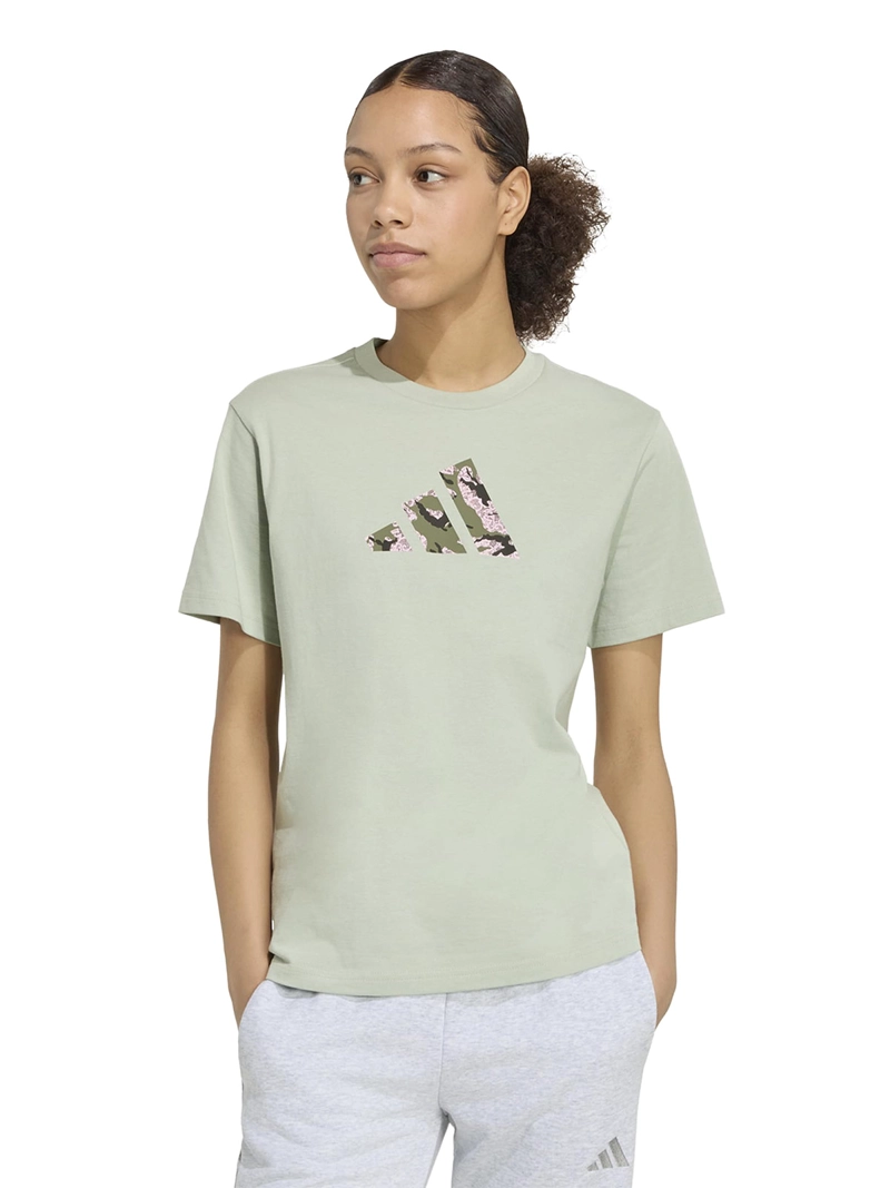 POLERA MUJER ADIDAS VERDE ALGODÓN