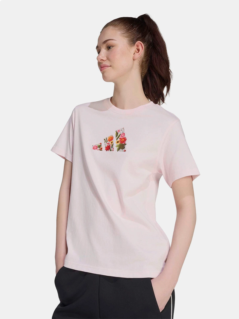 POLERA MUJER ADIDAS ESTAMPADO FLOR CLÁSICA ALGODÓN - 3