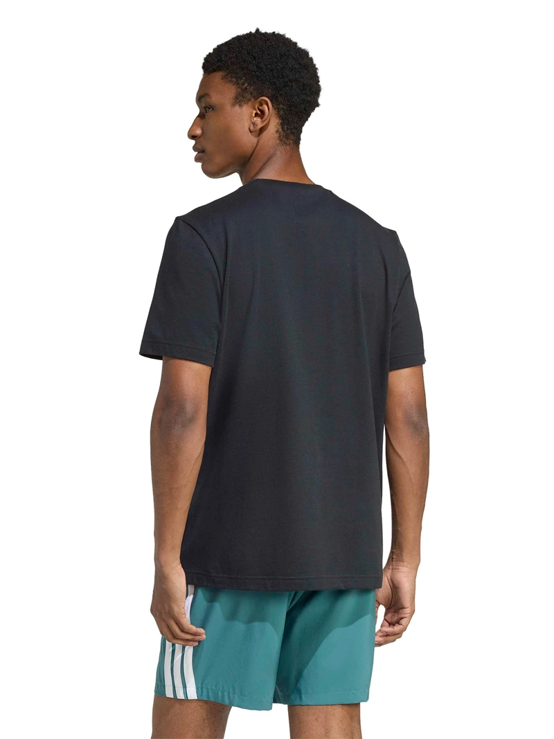 POLERA HOMBRE ADIDAS ESSENTIALS BIG LINEAR ALGONDÓN NEGRO - 2