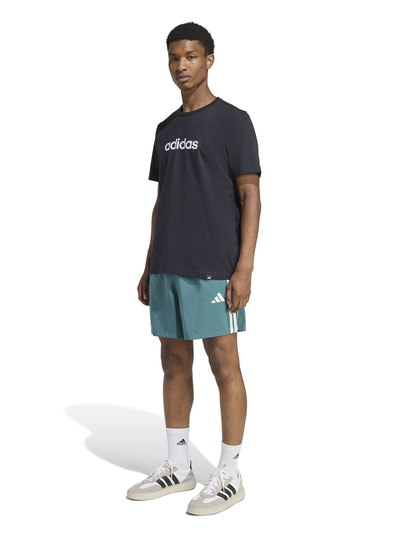 POLERA HOMBRE ADIDAS ESSENTIALS BIG LINEAR ALGONDÓN NEGRO - 5