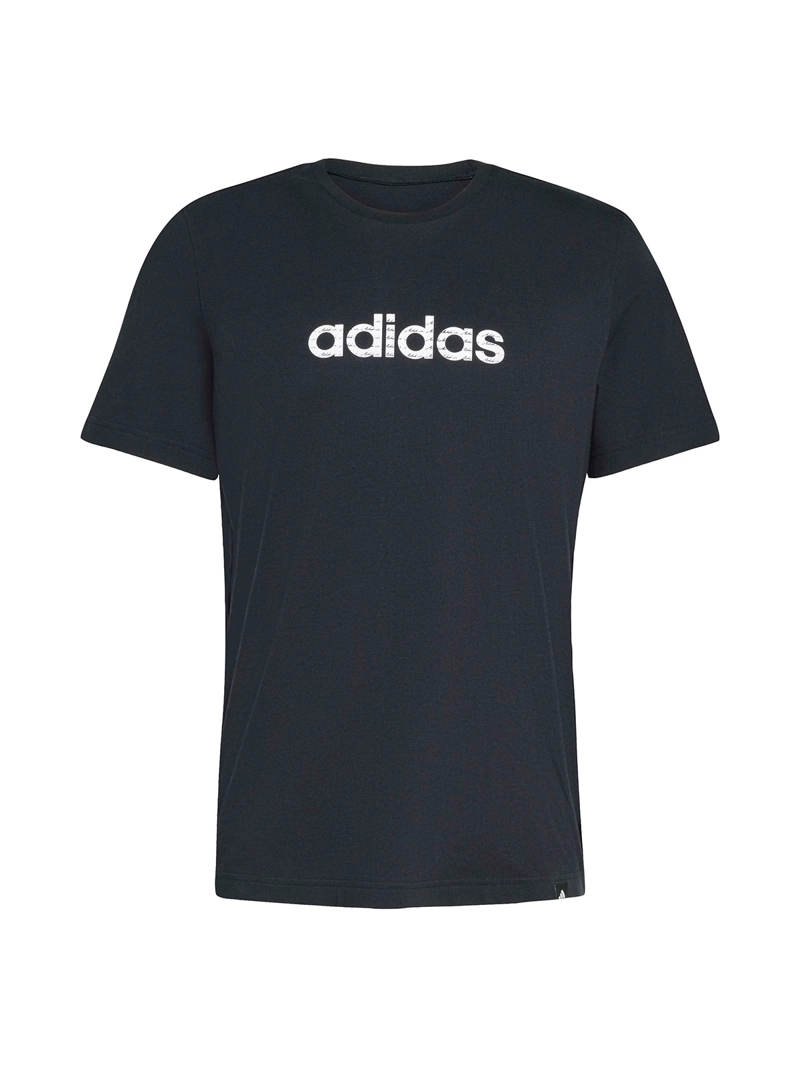 POLERA HOMBRE ADIDAS ESSENTIALS BIG LINEAR ALGONDÓN NEGRO - 6