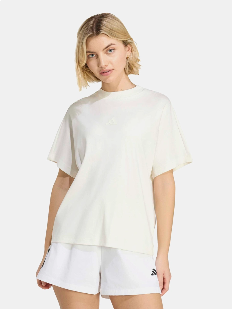 POLERA MUJER ADIDAS SOFT LUX LOOSE ALGODÓN CRUDO - 1
