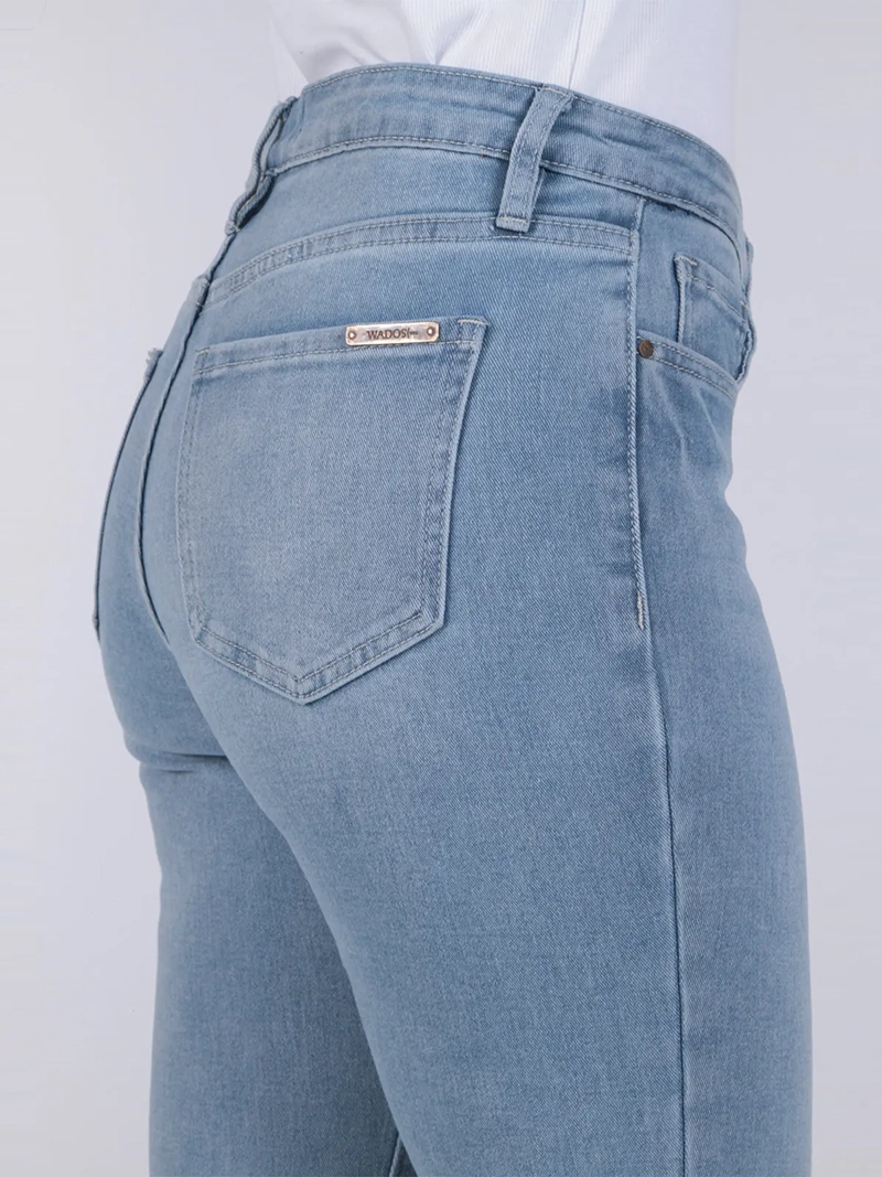 JEANS MUJER WADO'S RECTO TIRO MEDIO PRETINA BÁSICA 1 BOTÓN - 5