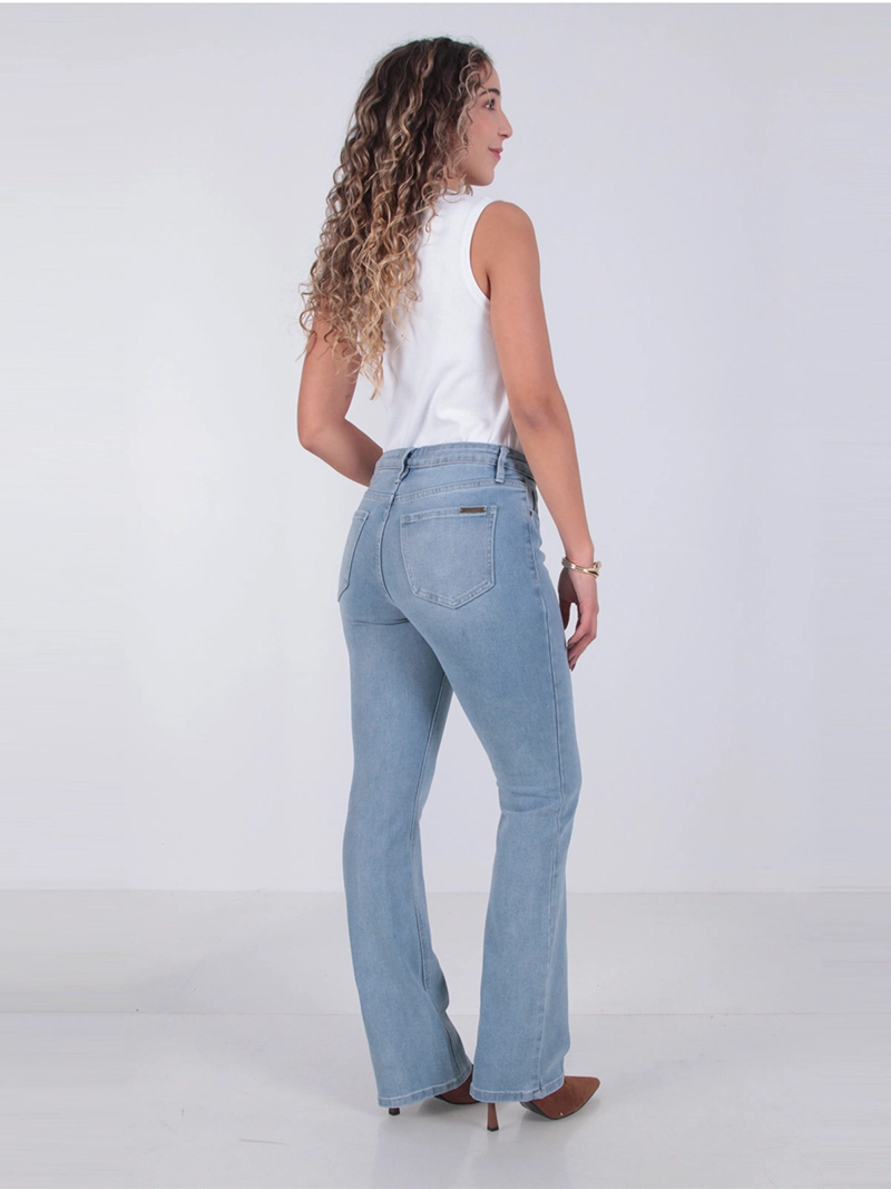 JEANS MUJER WADO'S RECTO TIRO MEDIO PRETINA BÁSICA 1 BOTÓN - 2